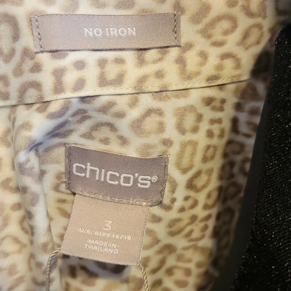 Chico's Animal Print Blouse - Picture 3 of 4